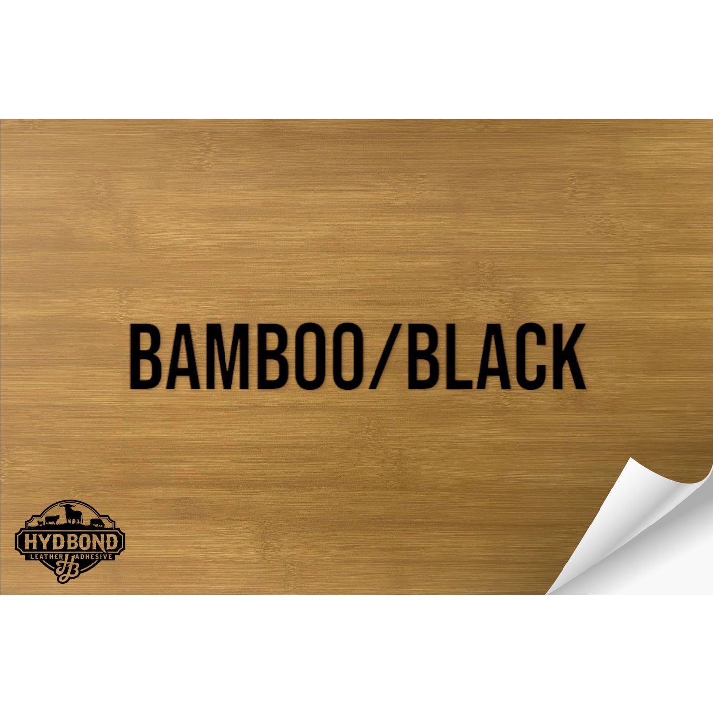 BAMBOO/BLACK WITH ADHESIVE HYDBOND LEATHERETTE SHEET (12"x24") STANDARD