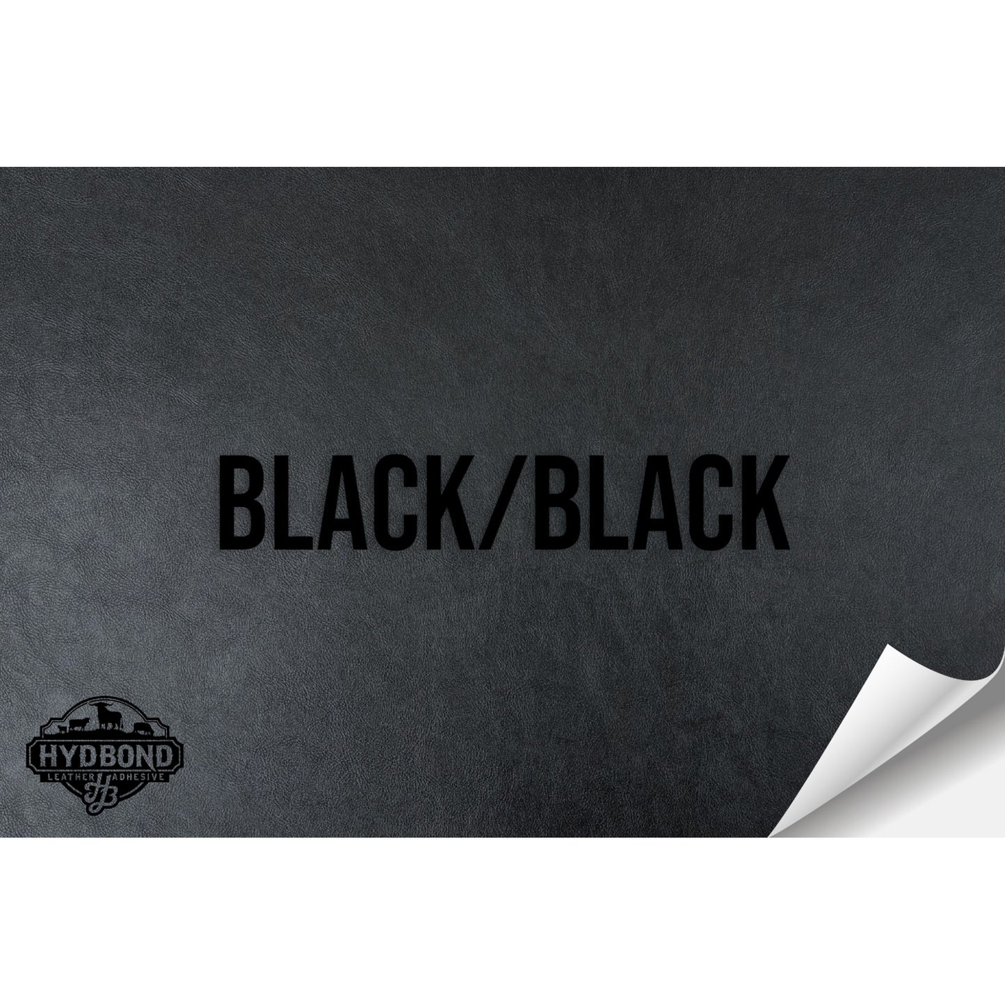BLACK/BLACK WITH ADHESIVE HYDBOND LEATHERETTE SHEET STANDARD (12"x24")
