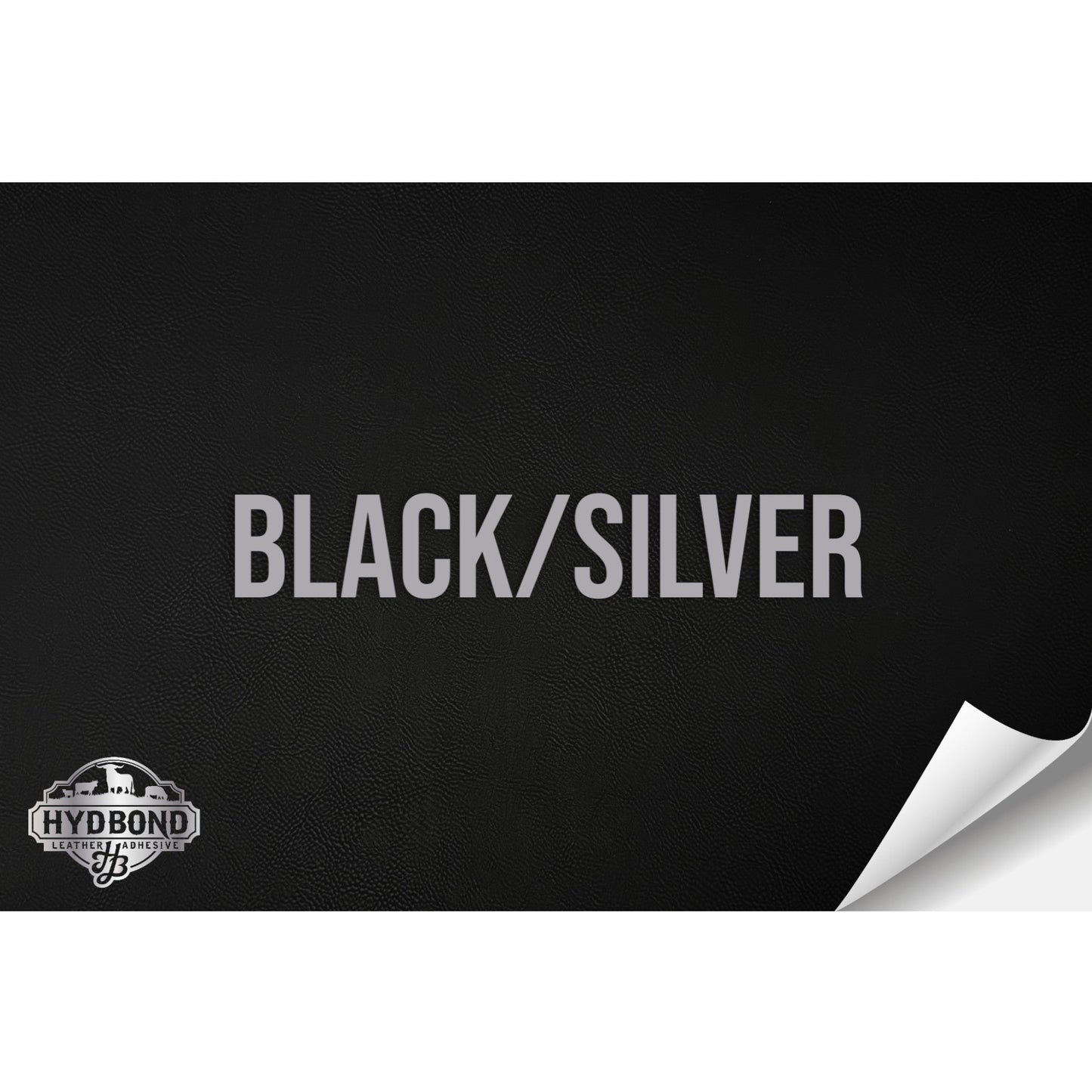 BLACK/SILVER HYDBOND MAGNETIC-BACKED LEATHERETTE SHEET (12"x24") ULTRAHYD®