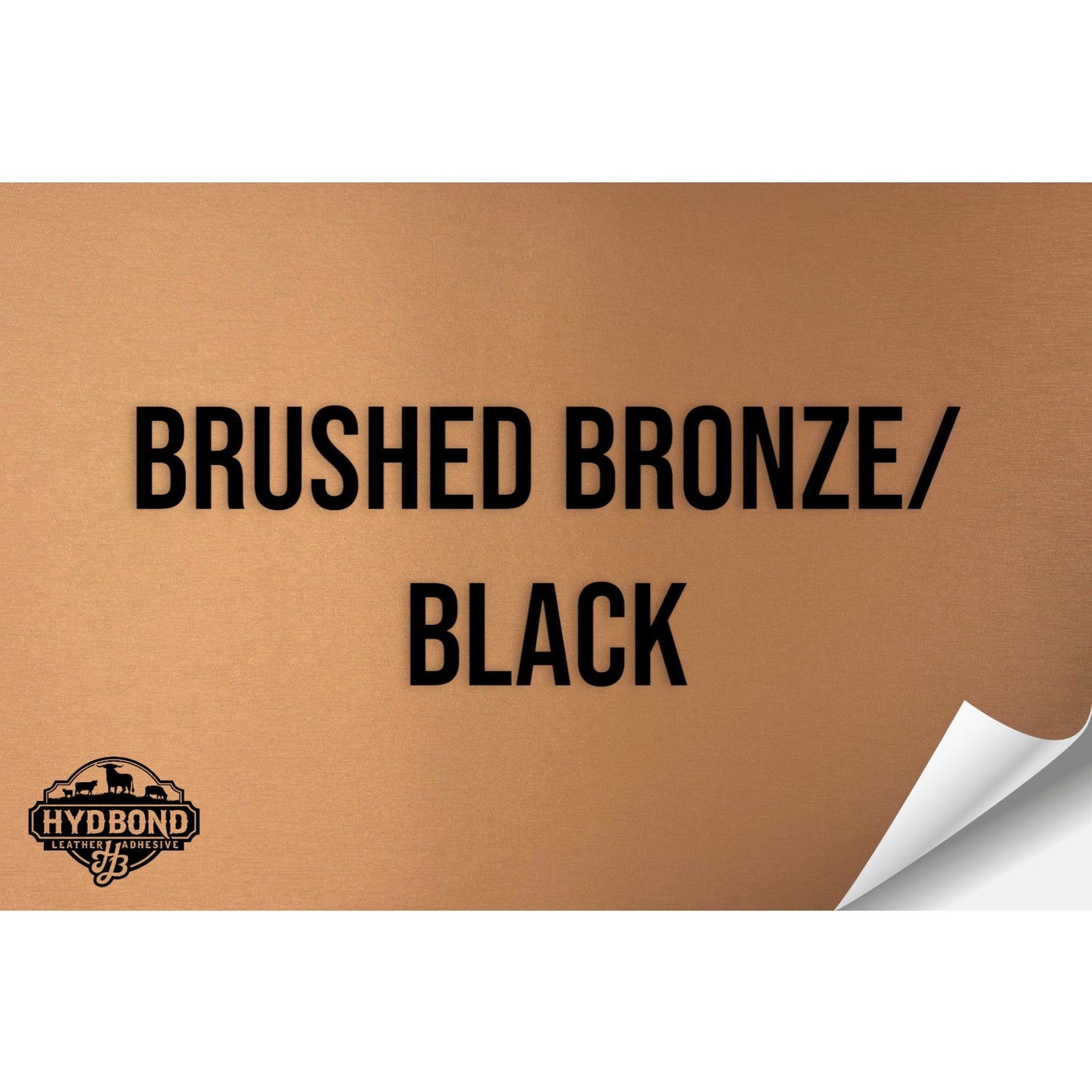 BRUSHED BRONZE/BLACK HYDBOND MAGNETIC-BACKED LEATHERETTE SHEET (12"x24") ULTRAHYD®