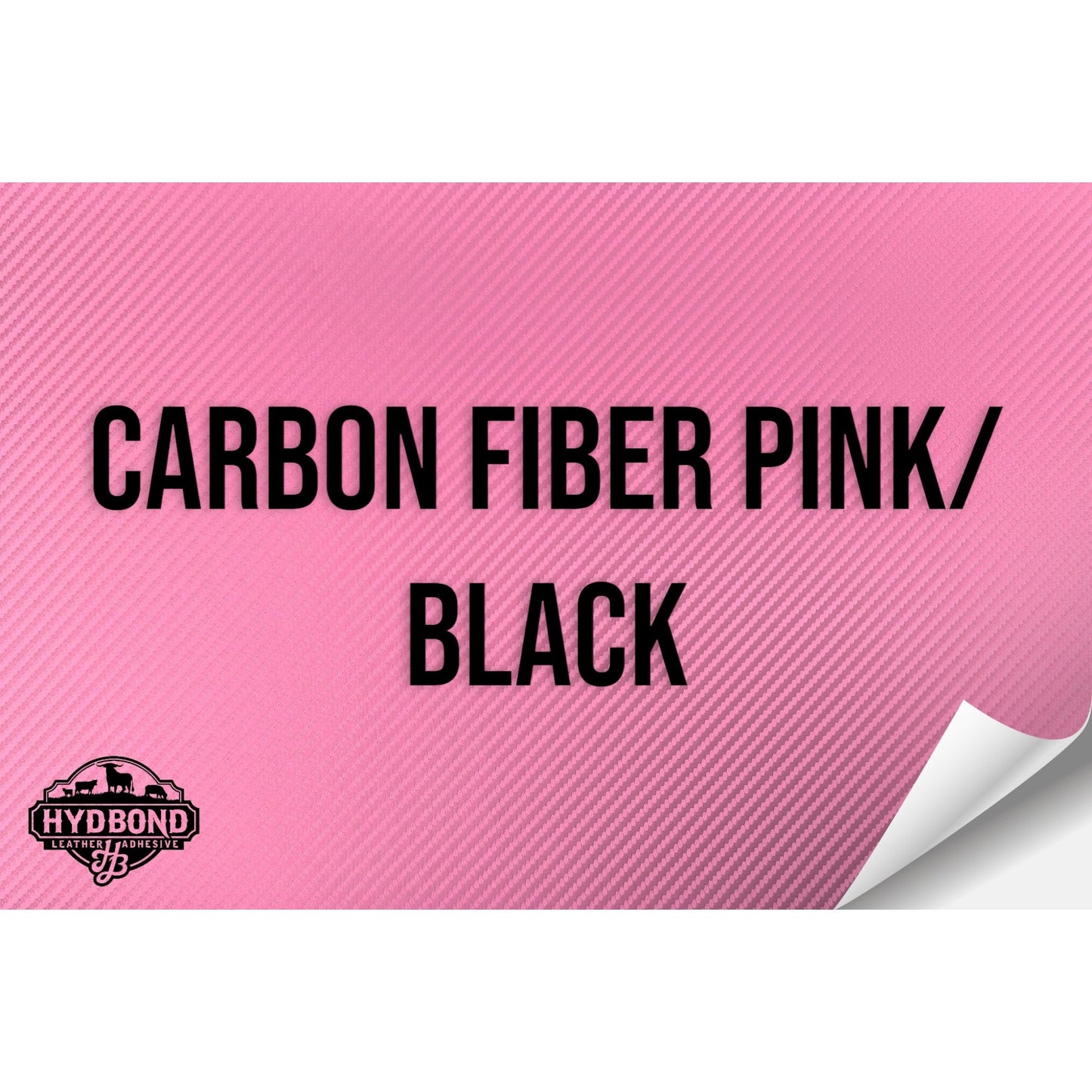 CARBON FIBER PINK/BLACK HYDBOND MAGNETIC-BACKED LEATHERETTE SHEET (12"x24") ULTRAHYD®