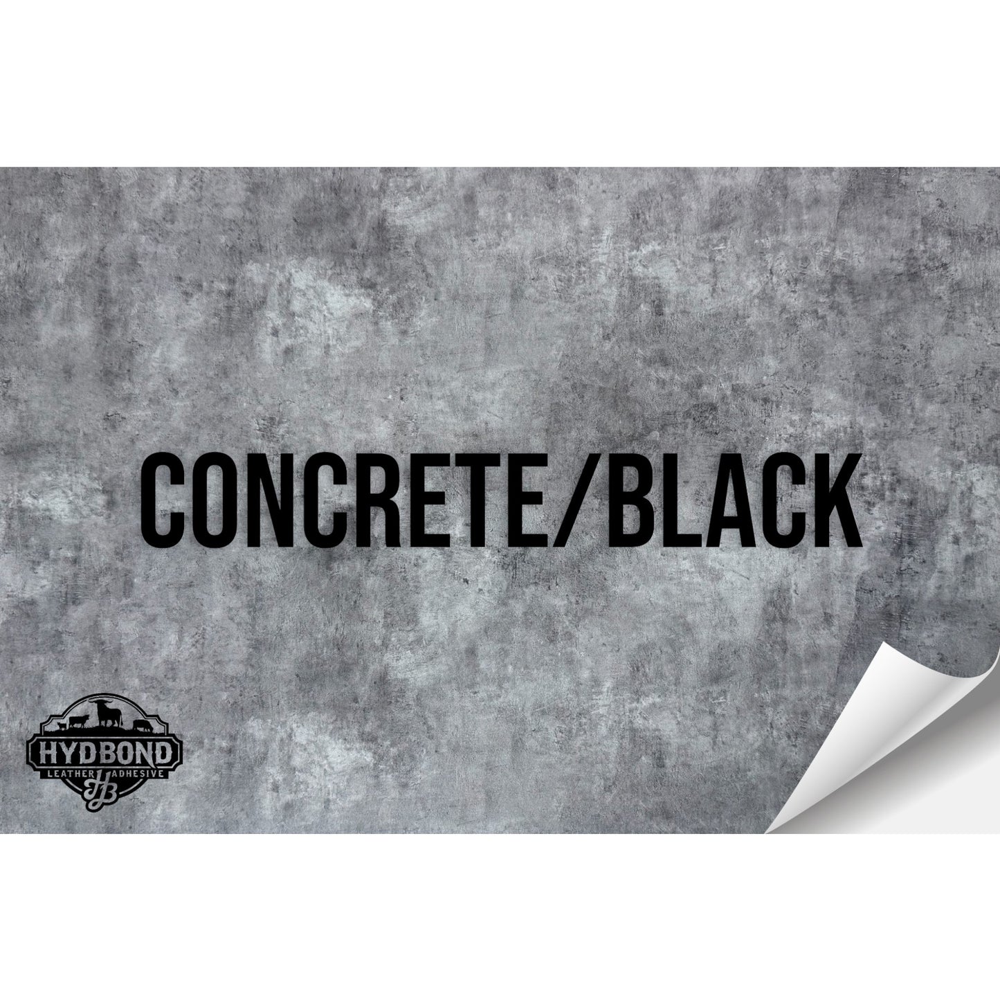CONCRETE/BLACK WITH ADHESIVE HYDBOND LEATHERETTE SHEET (12"x24") COLORFAUX UV™ ULTRAHYD™
