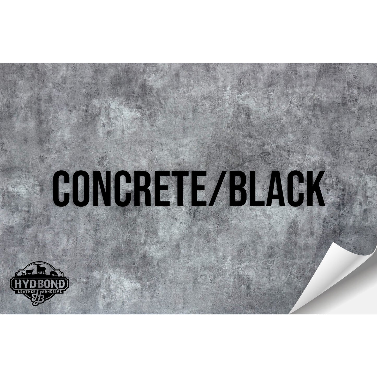 CONCRETE/BLACK HYDBOND MAGNETIC-BACKED LEATHERETTE SHEET (12"x24") COLORFAUX UV™ ULTRAHYD™