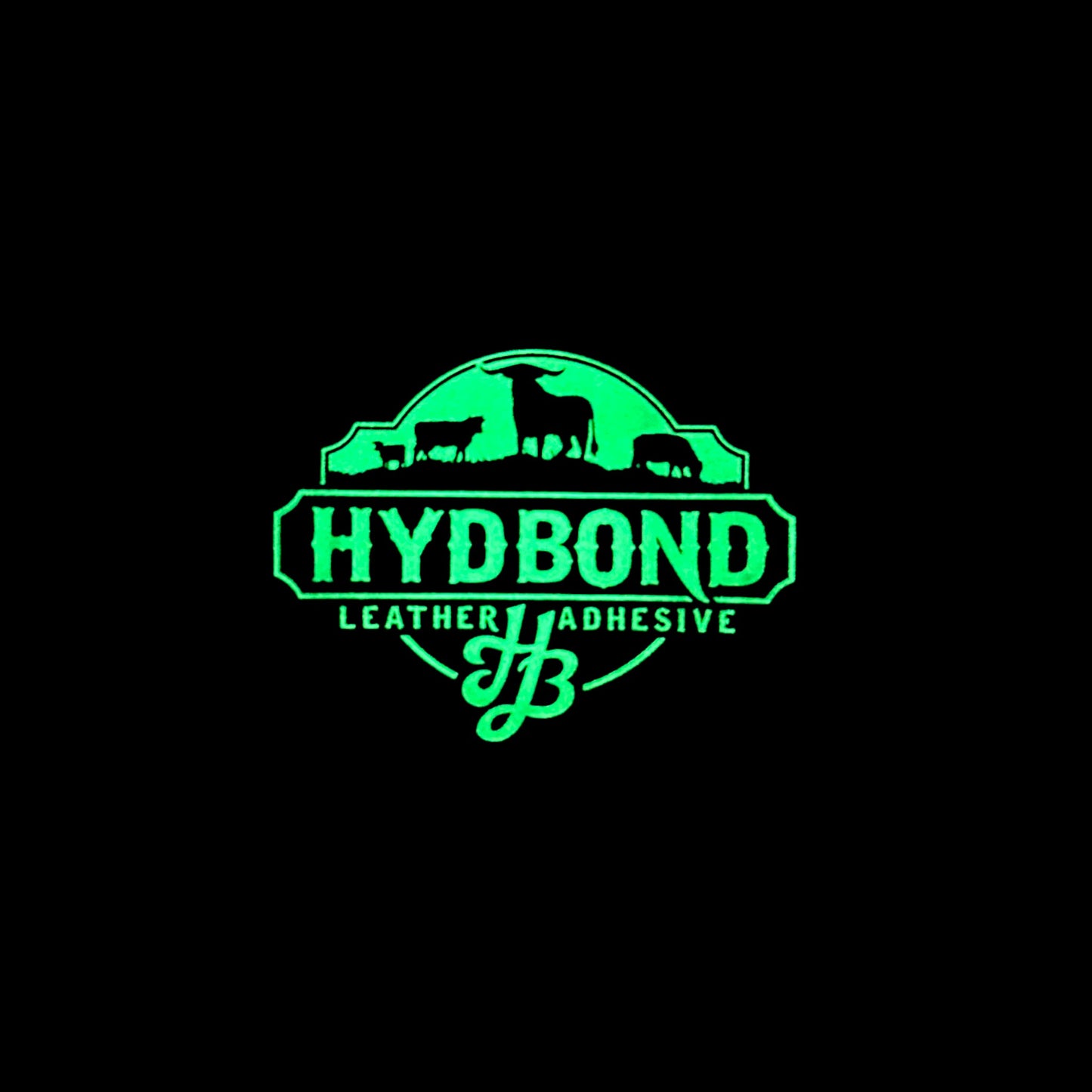 GLOW IN THE DARK/BLACK WITH ADHESIVE HYDBOND LEATHERETTE SHEET (12"x24") ULTRAHYD®