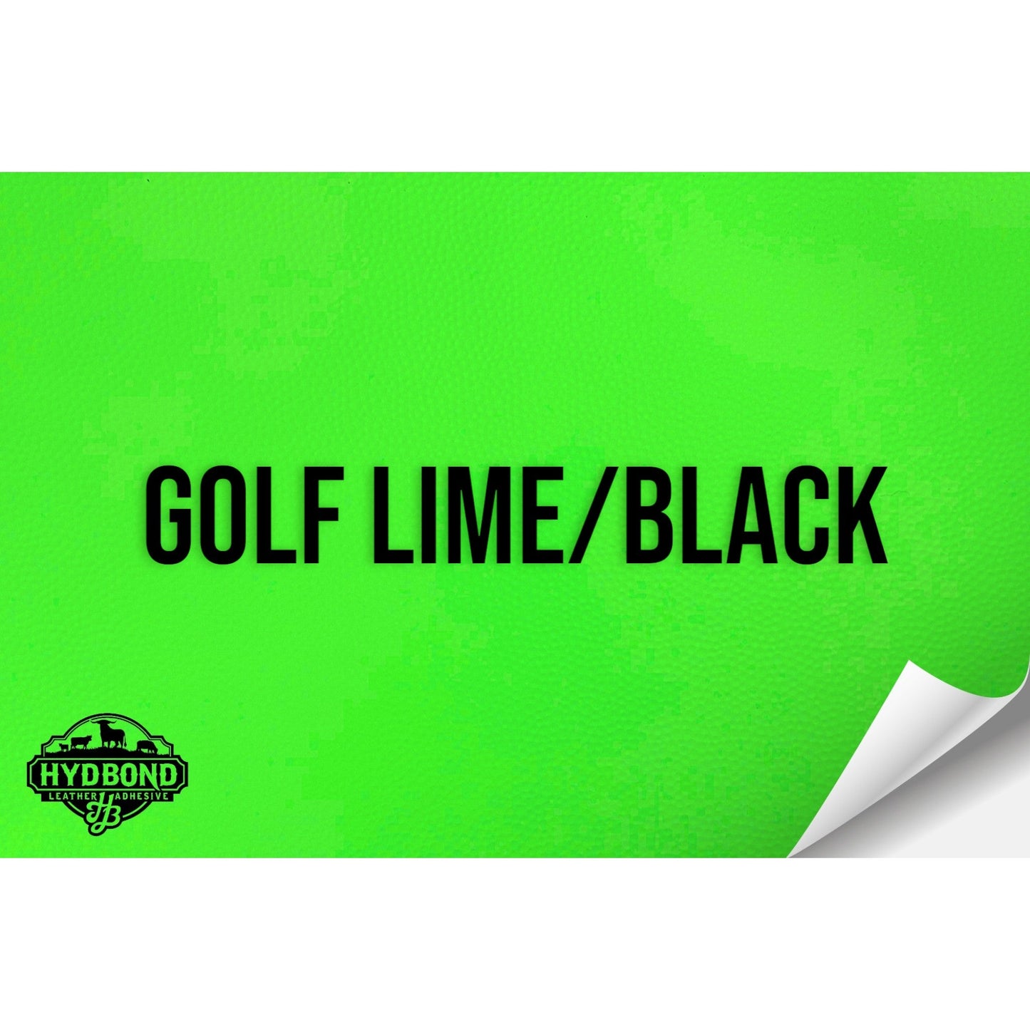 GOLF LIME/BLACK HYDBOND MAGNETIC-BACKED LEATHERETTE SHEET (12"x24") ULTRAHYD®