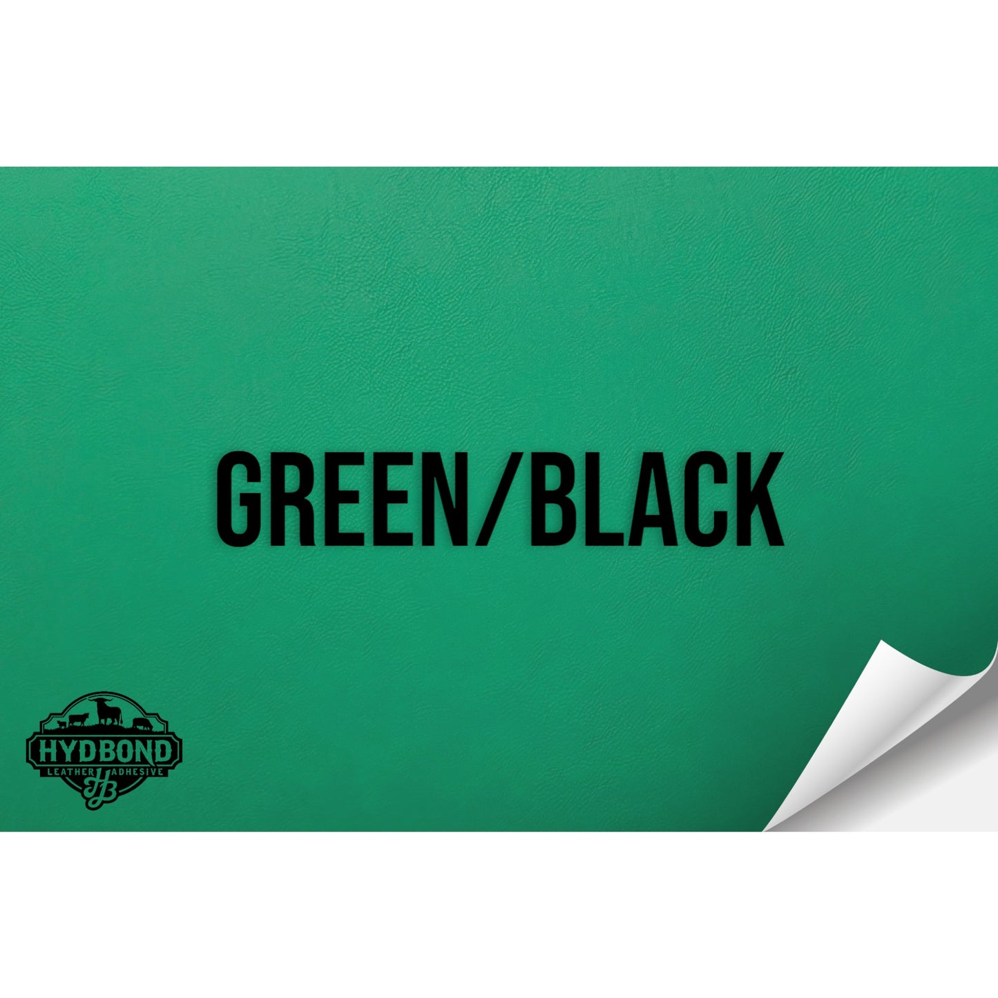 GREEN/BLACK WITH ADHESIVE HYDBOND LEATHERETTE SHEET (12"x24") STANDARD