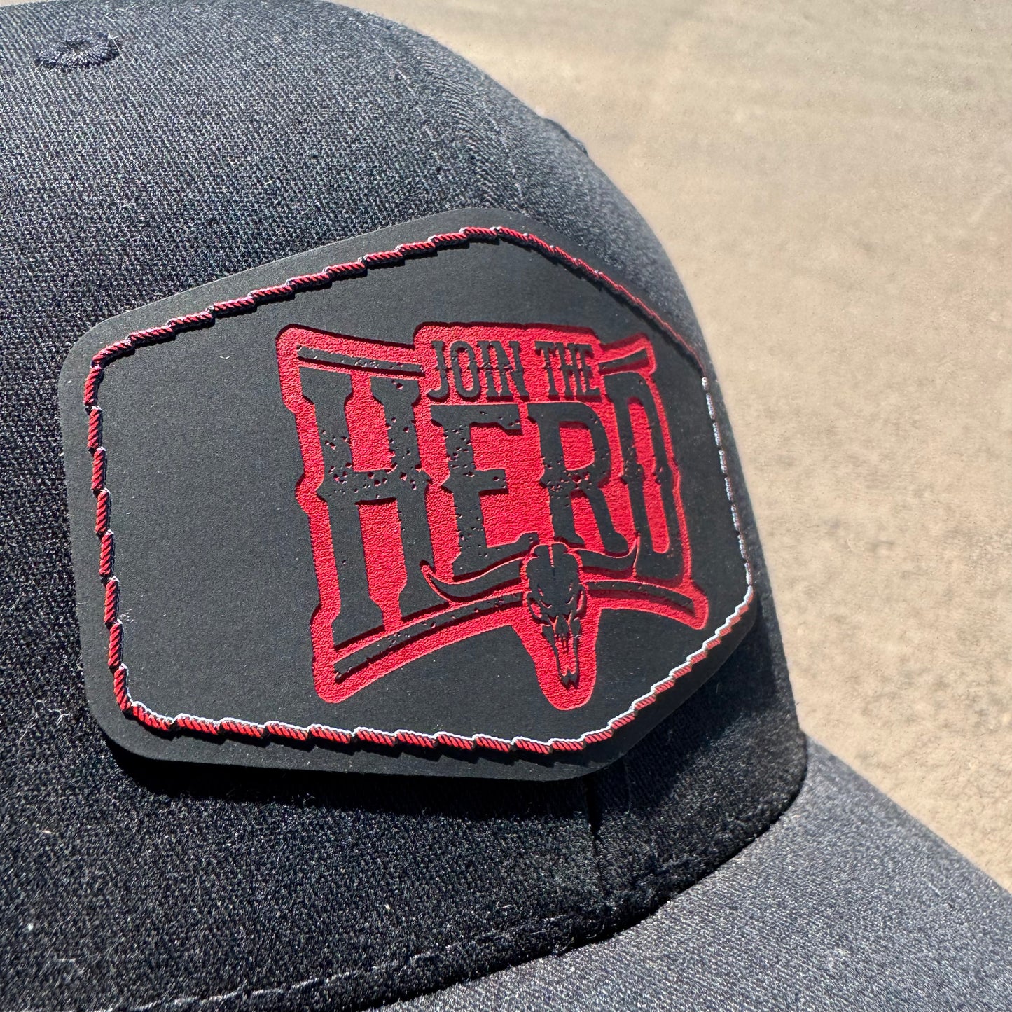 MATTE BLACK/RED-HYDBOND UVSTAK™ BLANK PATCHES WITH ADHESIVE