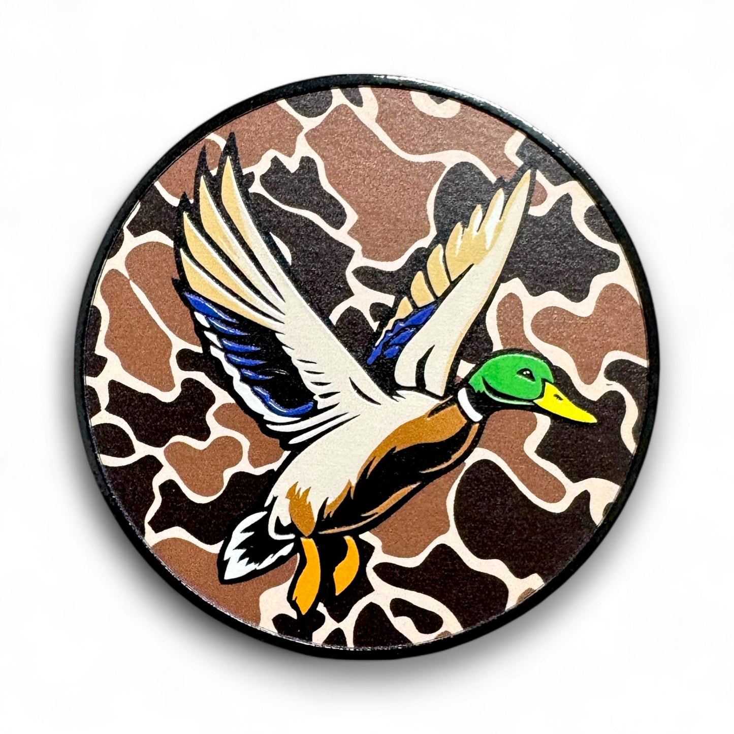 UV3D MALLARD DUCK CAMO CIRCLE WITH ADHESIVE-PRESS READY PATCH-2.4" x 2.4"