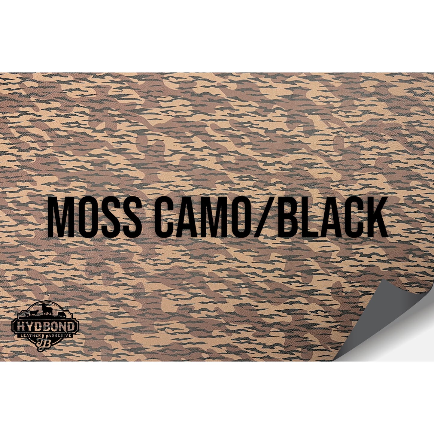 NO ADHESIVE MOSS CAMO/BLACK LEATHERETTE SHEET (12"x24") STANDARD