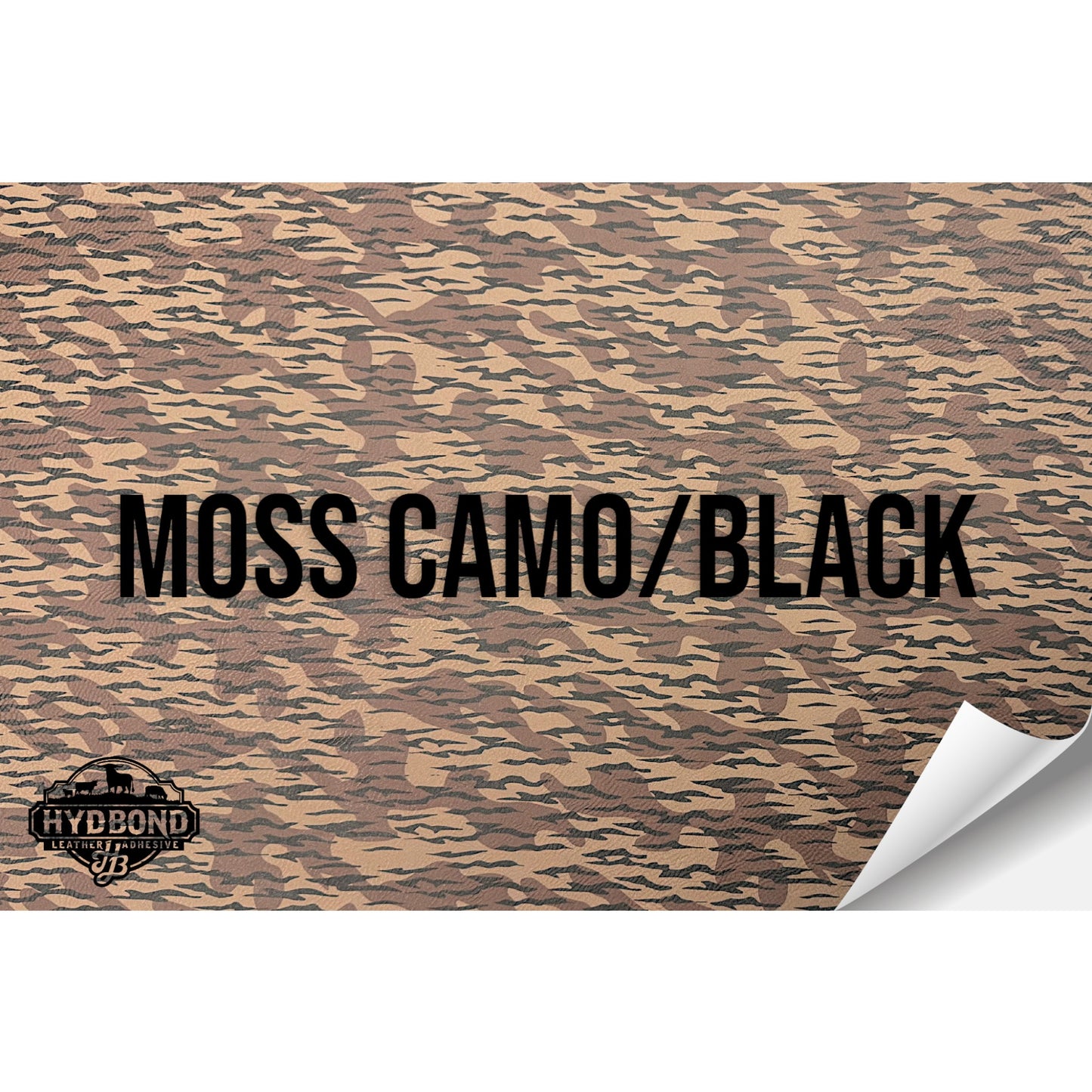 MOSS CAMO/BLACK WITH ADHESIVE HYDBOND LEATHERETTE SHEET (12"x24") STANDARD