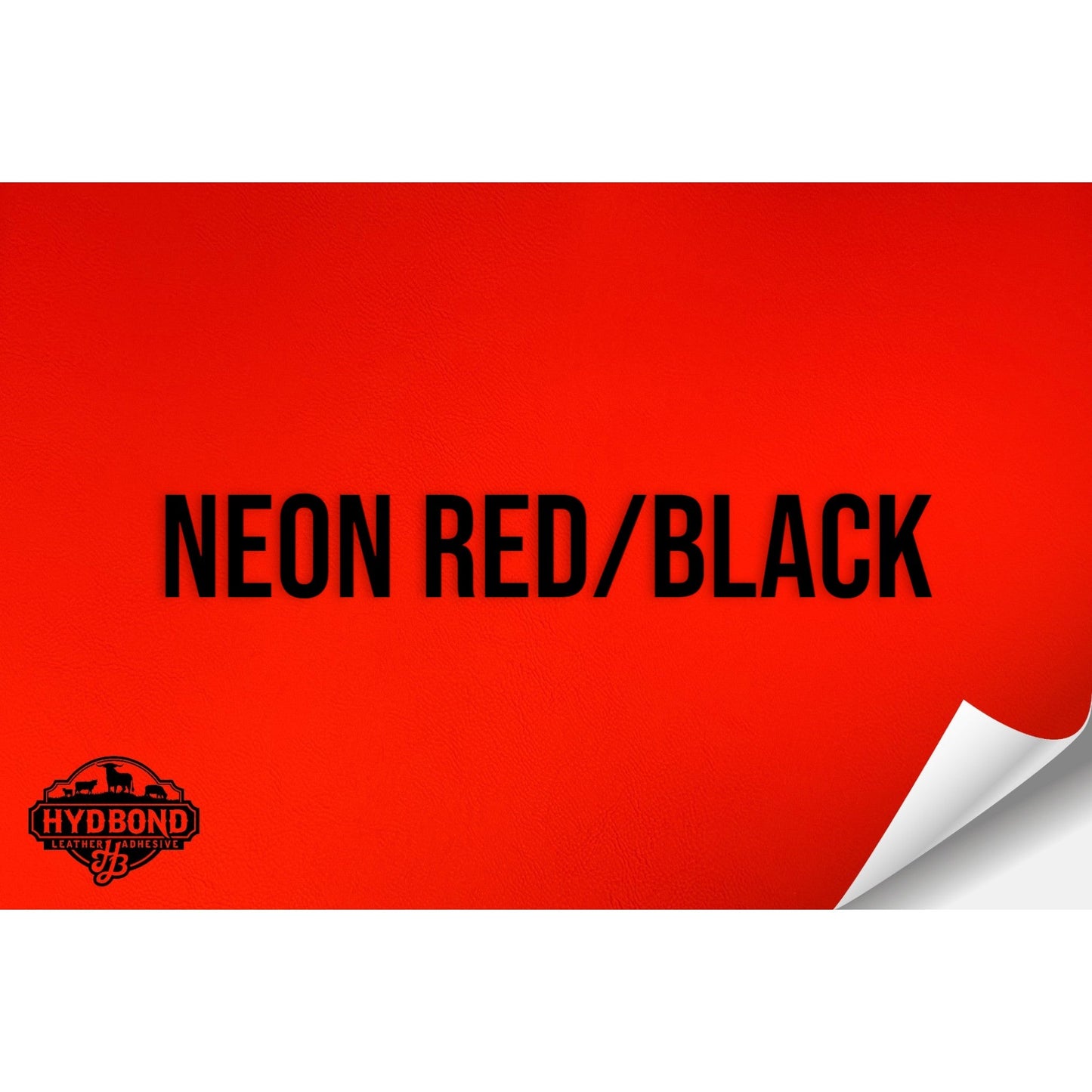NEON RED/BLACK HYDBOND MAGNETIC-BACKED LEATHERETTE SHEET (12"x24") ULTRAHYD®