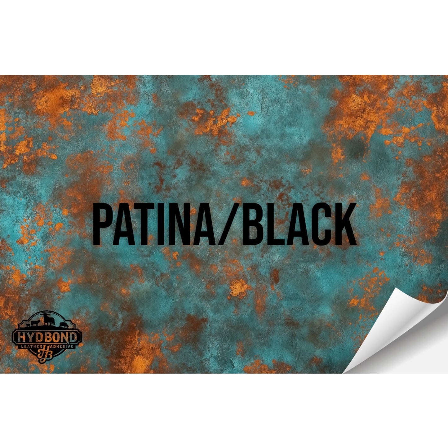 PATINA/BLACK HYDBOND MAGNETIC-BACKED LEATHERETTE SHEET (12"x24") COLORFAUX UV™ ULTRAHYD™