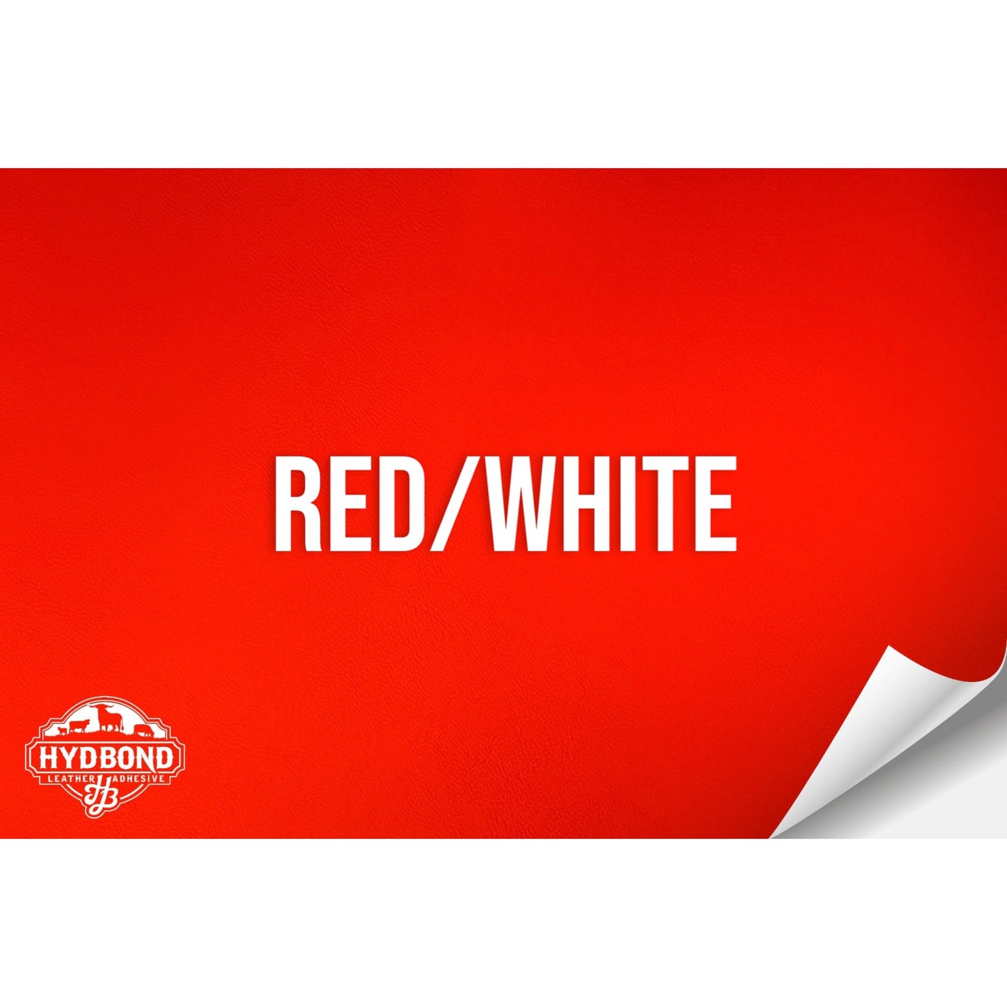 RED/WHITE HYDBOND MAGNETIC-BACKED LEATHERETTE SHEET (12"x24") ULTRAHYD®