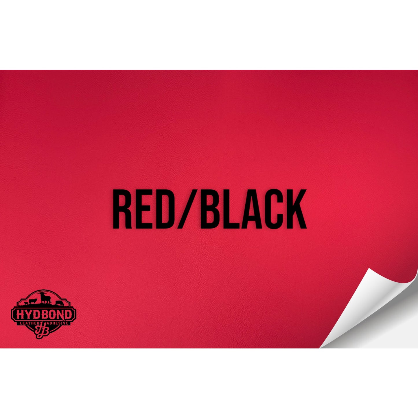 RED/BLACK WITH ADHESIVE HYDBOND LEATHERETTE SHEET (12"x24") STANDARD