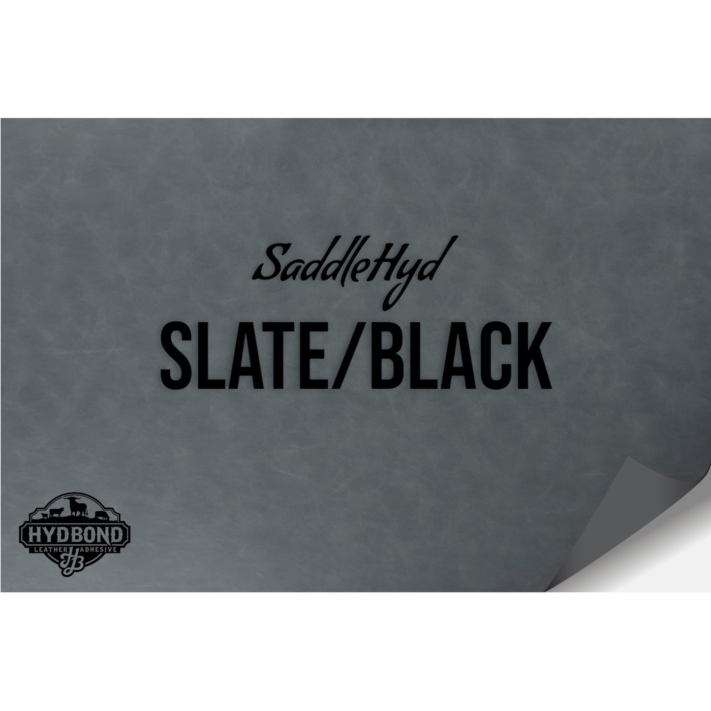 NO ADHESIVE SADDLEHYD SLATE/BLACK LEATHERETTE SHEET (12"x24") ULTRAHYD®