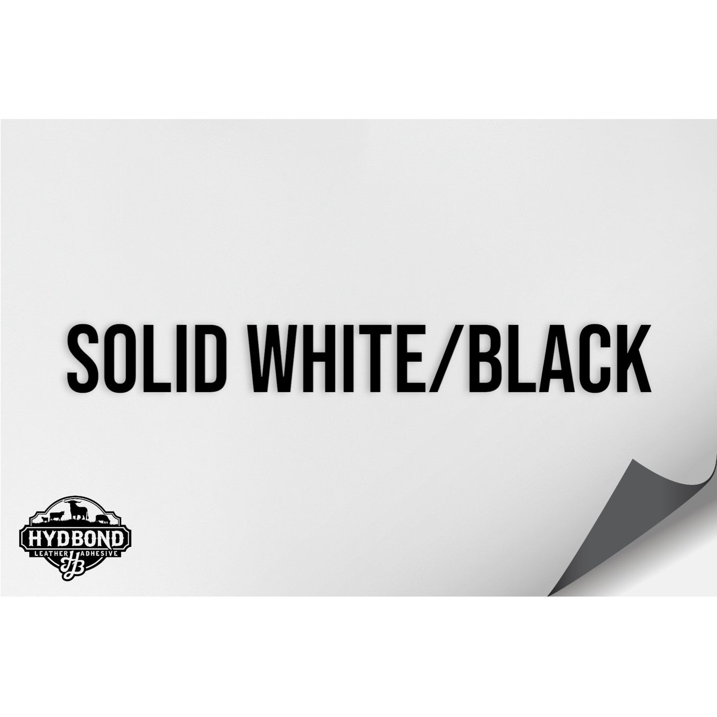 NO ADHESIVE SOLID WHITE/BLACK LEATHERETTE SHEET (12"x24") STANDARD
