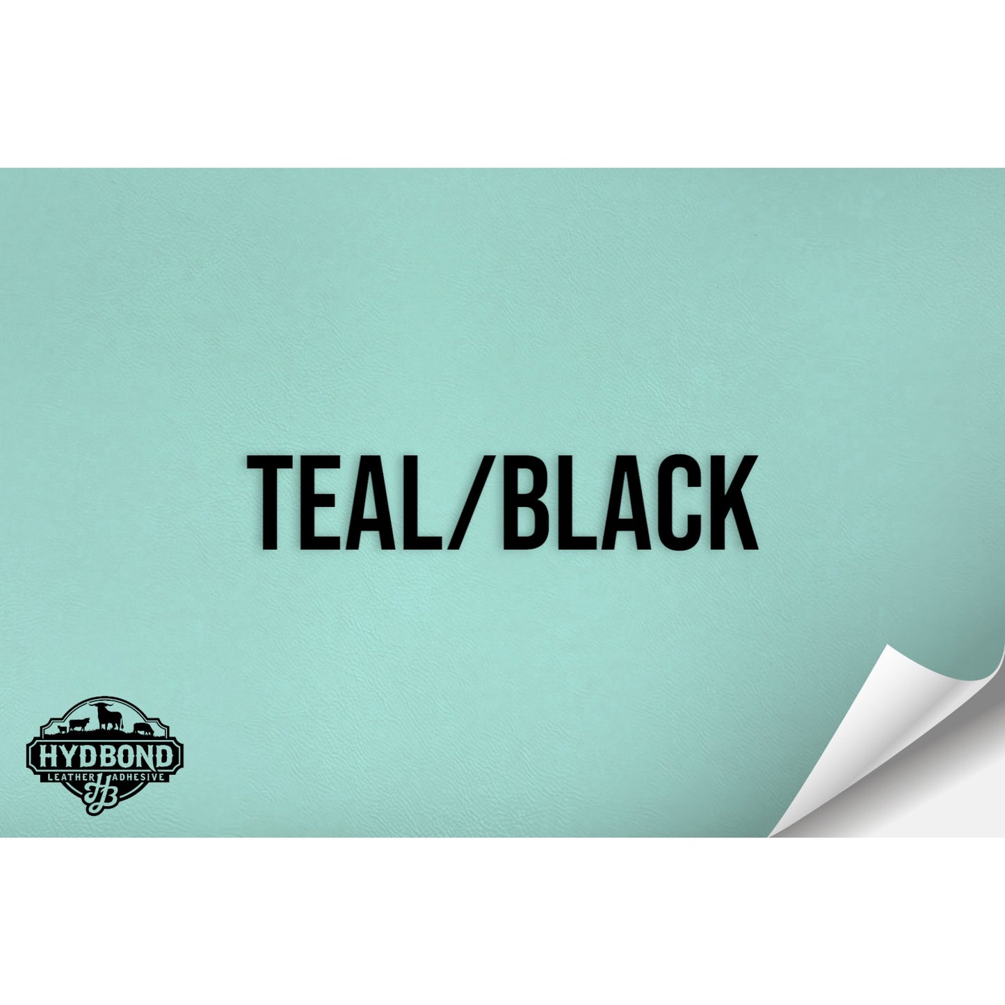 TEAL/BLACK WITH ADHESIVE HYDBOND LEATHERETTE SHEET (12"x24") STANDARD