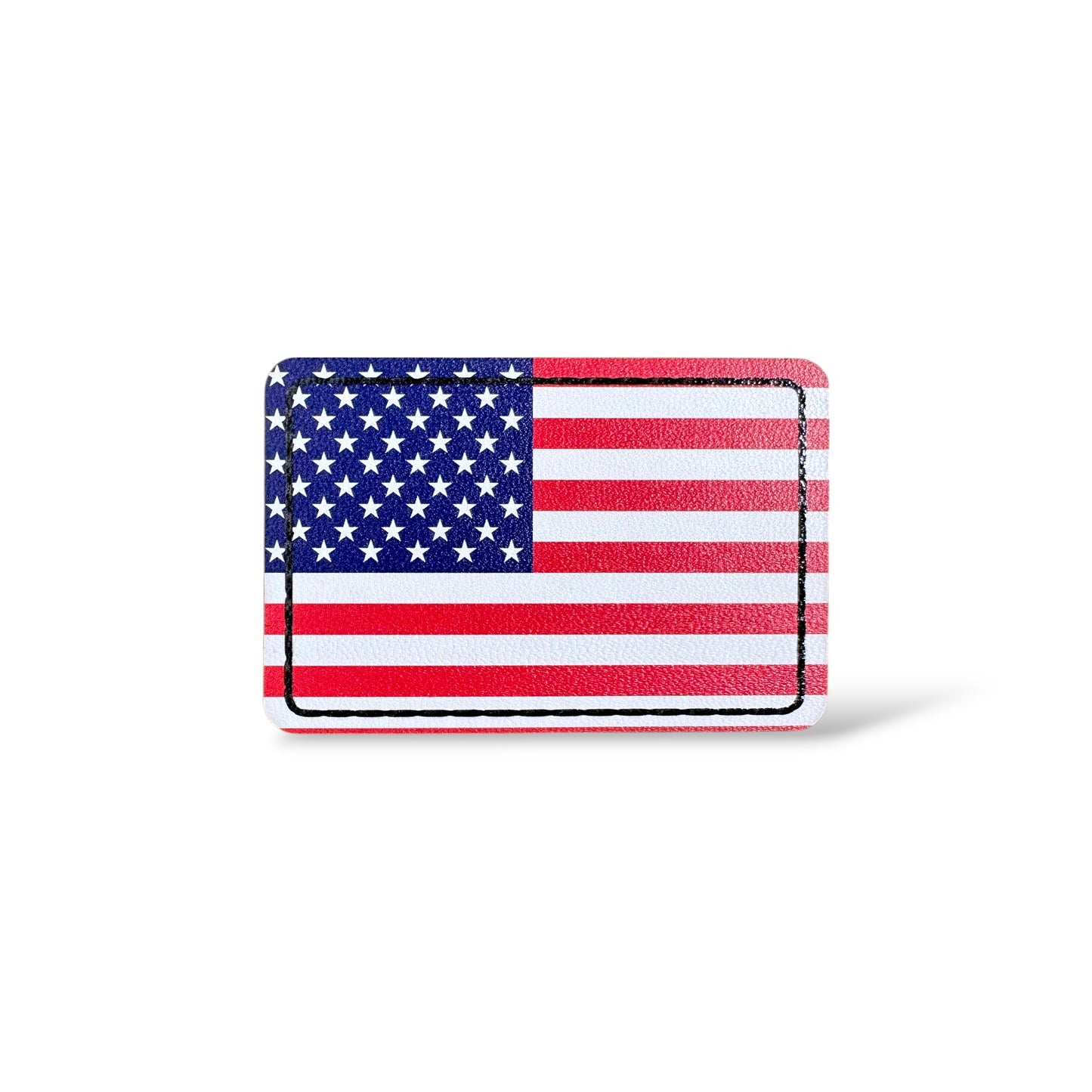 USA FLAG WITH ADHESIVE-PRESS READY PATCH