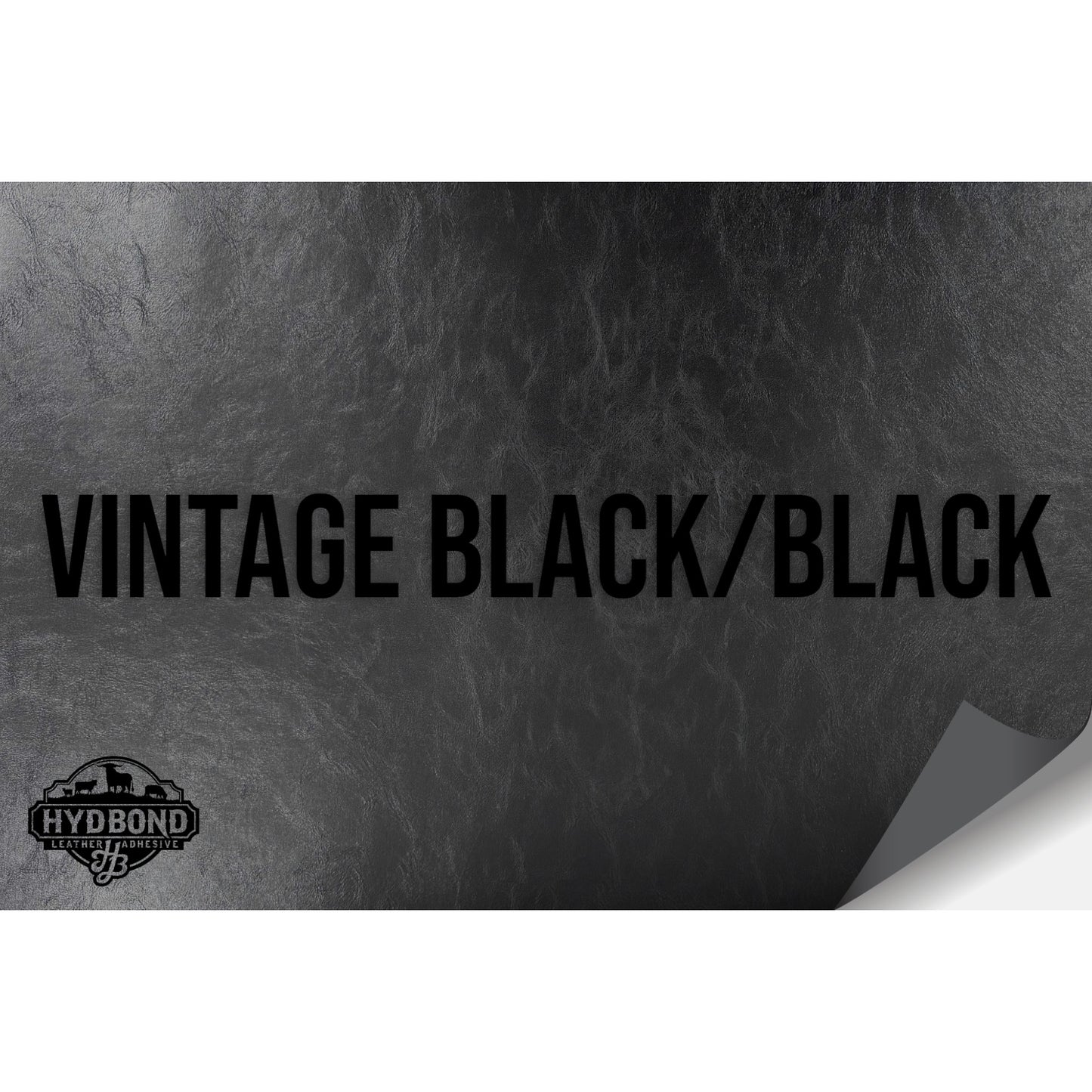 NO ADHESIVE VINTAGE BLACK/BLACK HYDBOND LEATHERETTE SHEET (12"x24") ULTRAHYD®