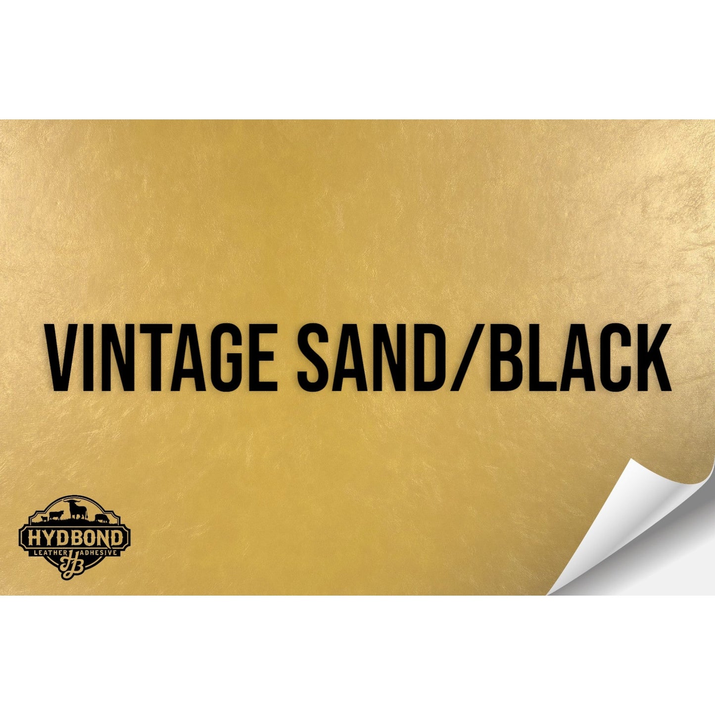 VINTAGE SAND/BLACK HYDBOND MAGNETIC-BACKED LEATHERETTE SHEET (12"x24") ULTRAHYD®