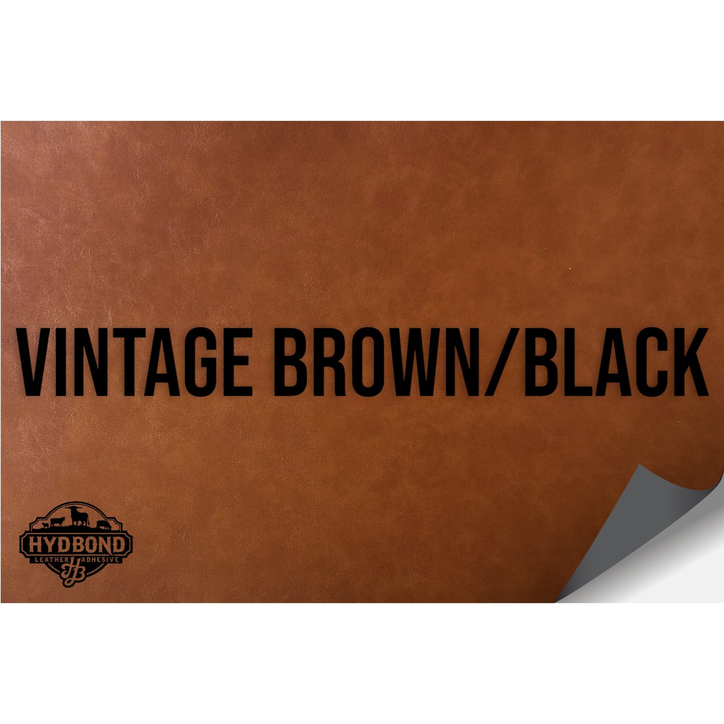 NO ADHESIVE VINTAGE BROWN/BLACK HYDBOND LEATHERETTE SHEET (12"x24") STANDARD
