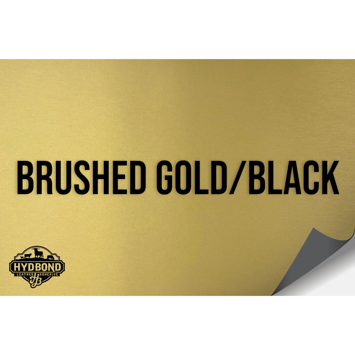 NO ADHESIVE BRUSHED GOLD/BLACK LEATHERETTE SHEET (12"x24") ULTRAHYD®
