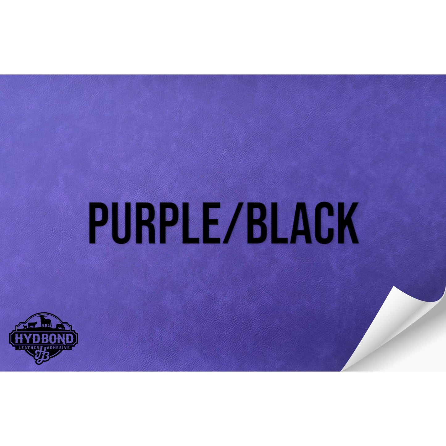 PURPLE/BLACK WITH ADHESIVE HYDBOND LEATHERETTE SHEET (12"x24") STANDARD