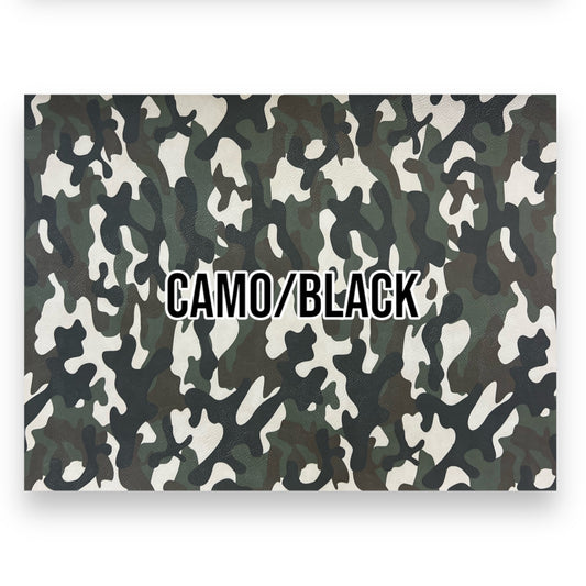 CAMO/BLACK HYDBOND LEATHERETTE SHEET (12"x24")