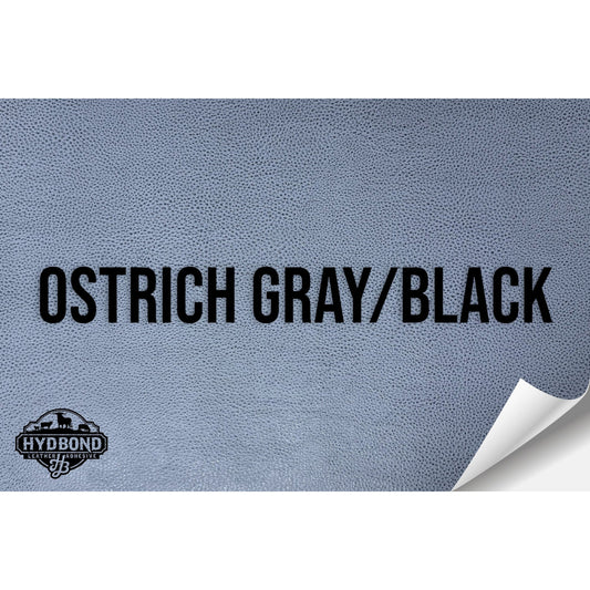 OSTRICH GRAY/BLACK WITH PRESS & STICK ADHESIVE HYDBOND LEATHERETTE SHEET (12"x24") ULTRAHYD®
