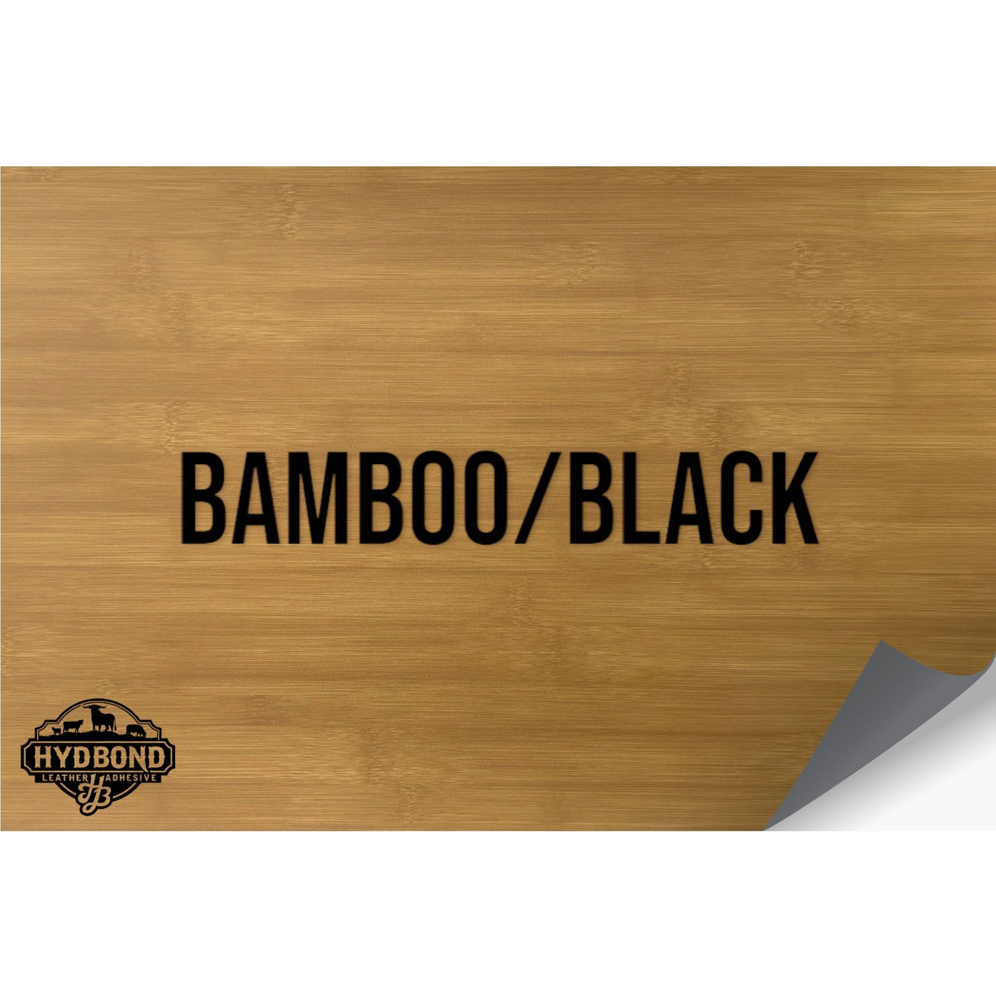 NO ADHESIVE BAMBOO/BLACK LEATHERETTE SHEET (12"x24")