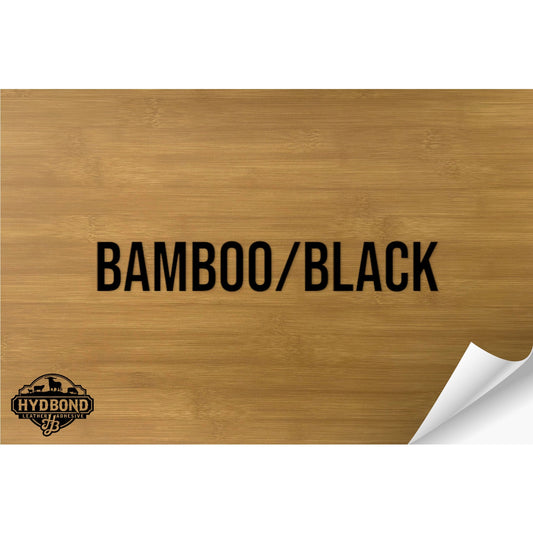 BAMBOO/BLACK WITH PRESS & STICK ADHESIVE HYDBOND LEATHERETTE SHEET (12"x24") STANDARD