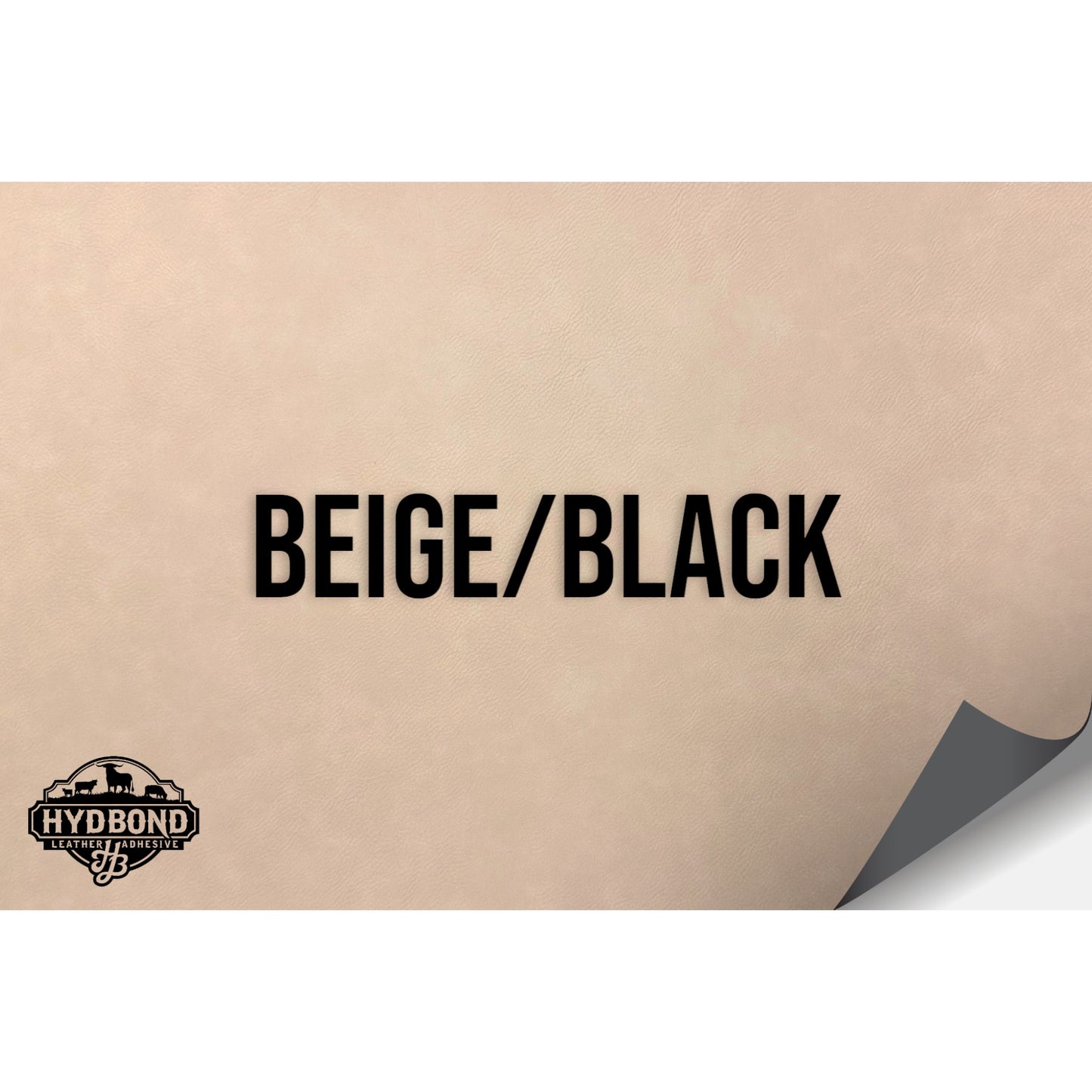 NO ADHESIVE BEIGE/BLACK LEATHERETTE SHEET (12"x24")