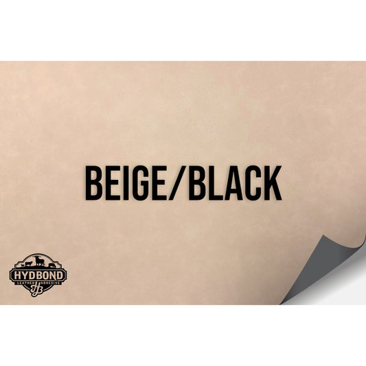 NO ADHESIVE BEIGE/BLACK LEATHERETTE SHEET (12"x24")