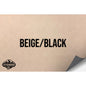 NO ADHESIVE BEIGE/BLACK LEATHERETTE SHEET (12"x24")