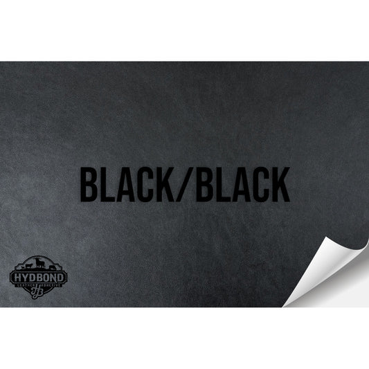 BLACK/BLACK WITH ADHESIVE HYDBOND LEATHERETTE SHEET (12"x24")