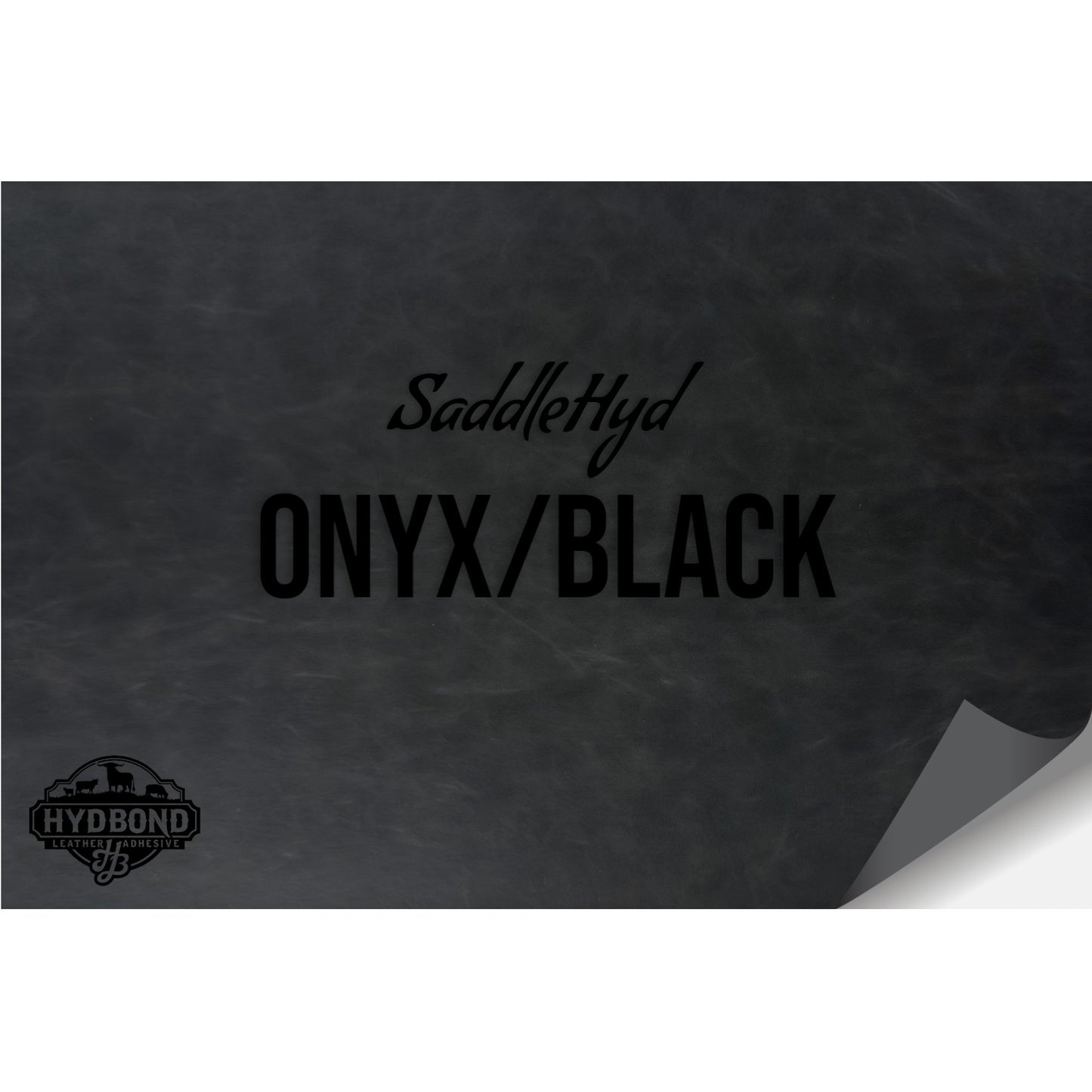 NO ADHESIVE SADDLEHYD ONYX/BLACK LEATHERETTE SHEET (12"x24")