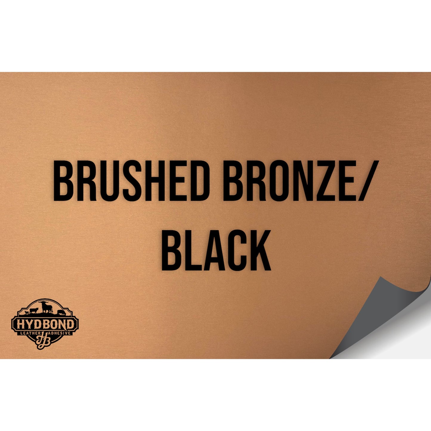 NO ADHESIVE BRUSHED BRONZE/BLACK LEATHERETTE SHEET (12"x24") ULTRAHYD®