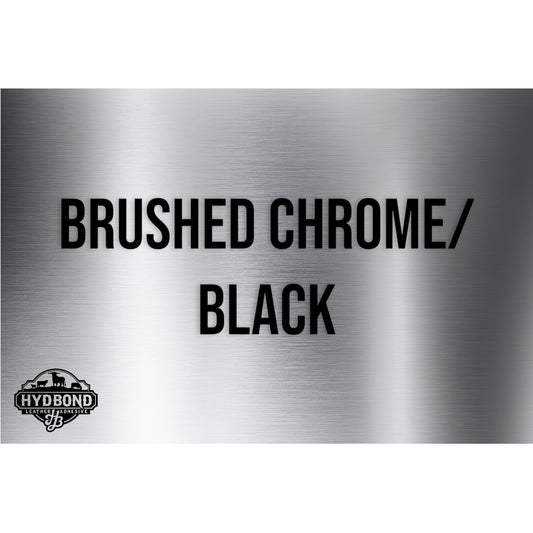 HYDBOND BRUSHED CHROME/BLACK ACRYLIC MAGNETIC BACKED PANEL