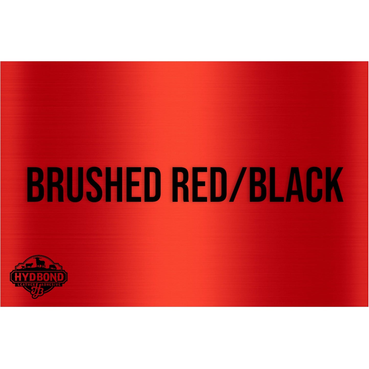HYDBOND 12"x24"x1/16" BRUSHED RED/BLACK ACRYLIC VELCRO® BACKED PANEL