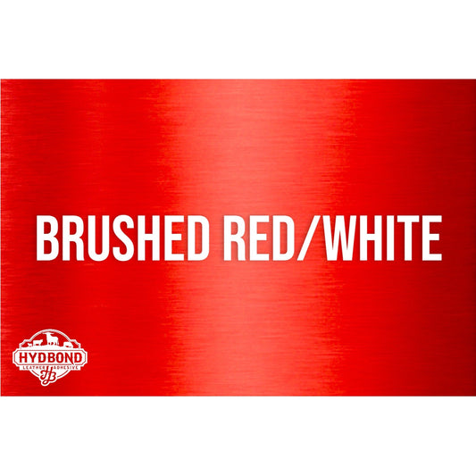HYDBOND 12"x24"x1/16" BRUSHED RED/WHITE ACRYLIC VELCRO® BACKED PANEL