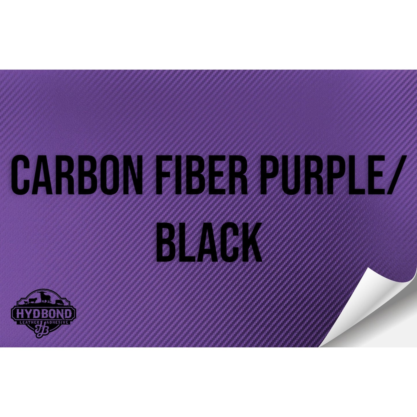 CARBON FIBER PURPLE/BLACK WITH ADHESIVE HYDBOND LEATHERETTE SHEET (12"x24") ULTRAHYD®