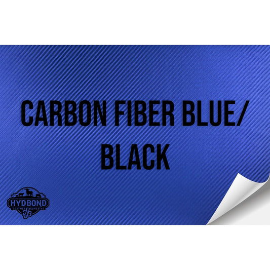 CARBON FIBER BLUE/BLACK HYDBOND VELCRO®-BACKED LEATHERETTE SHEET (12"x24") ULTRAHYD®