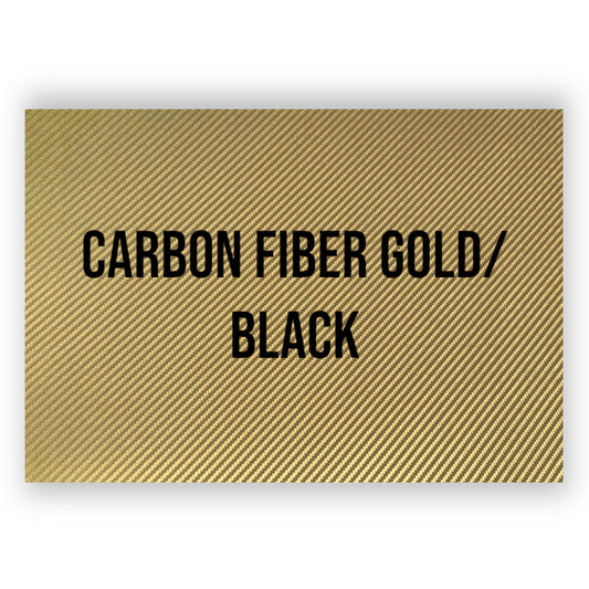 CARBON FIBER GOLD/BLACK HYDBOND LEATHERETTE SHEET (12"x24")