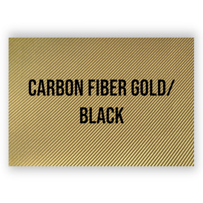 ULTRAHYD™ NO ADHESIVE CARBON FIBER GOLD/BLACK HYDBOND LEATHERETTE SHEET (12"x24")