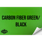 CARBON FIBER GREEN/BLACK WITH ADHESIVE HYDBOND LEATHERETTE SHEET (12"x24") ULTRAHYD®