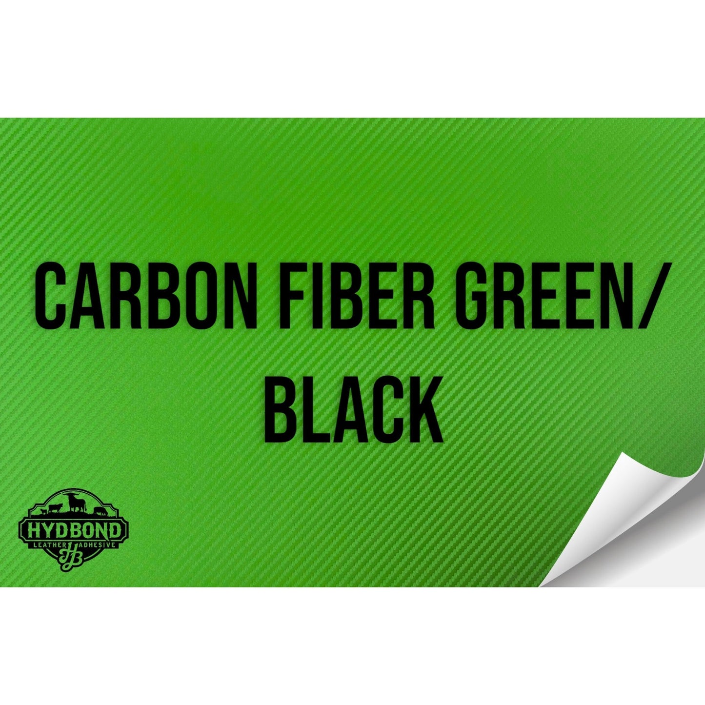 CARBON FIBER GREEN/BLACK HYDBOND VELCRO®-BACKED LEATHERETTE SHEET (12"x24") ULTRAHYD®