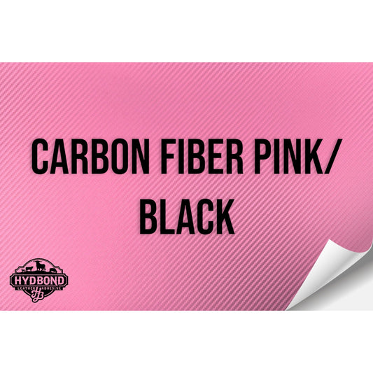CARBON FIBER PINK/BLACK HYDBOND VELCRO®-BACKED LEATHERETTE SHEET (12"x24") ULTRAHYD®