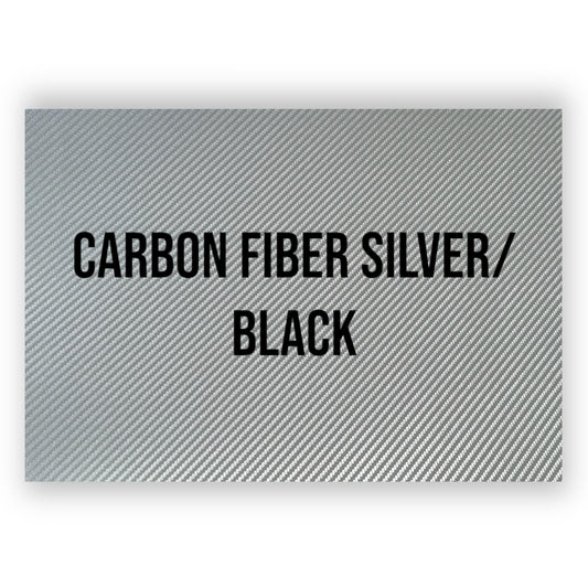 CARBON FIBER SILVER/BLACK HYDBOND LEATHERETTE SHEET (12"x24")