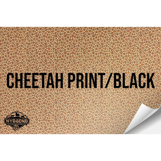 CHEETAH PRINT/BLACK HYDBOND VELCRO®-BACKED LEATHERETTE SHEET (12"x24") ULTRAHYD®