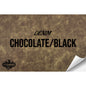 CHOCOLATE DENIM/BLACK WITH ADHESIVE HYDBOND LEATHERETTE SHEET (12"x24") ULTRAHYD®